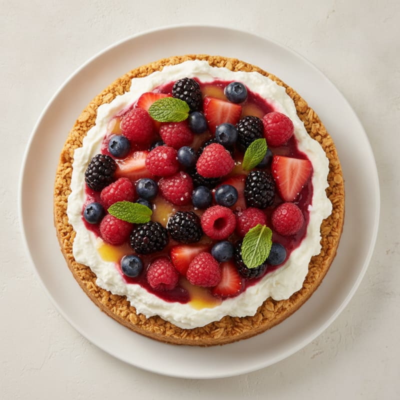 Classic No-Bake Cheesecake with Berry Topping