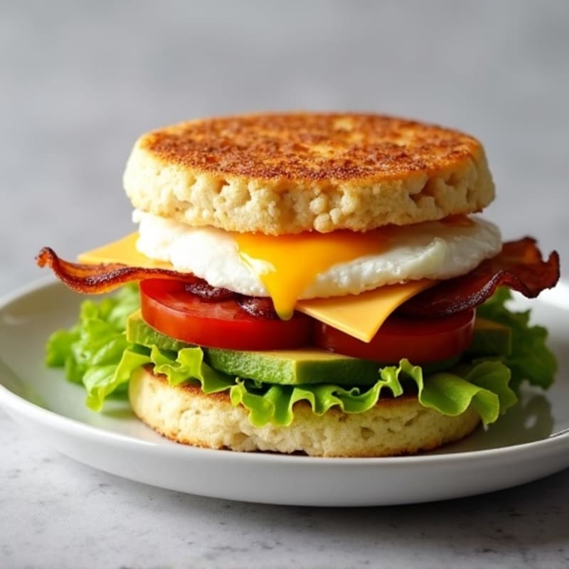 Crispy Turkey Bacon and Avocado Lettuce Stack
