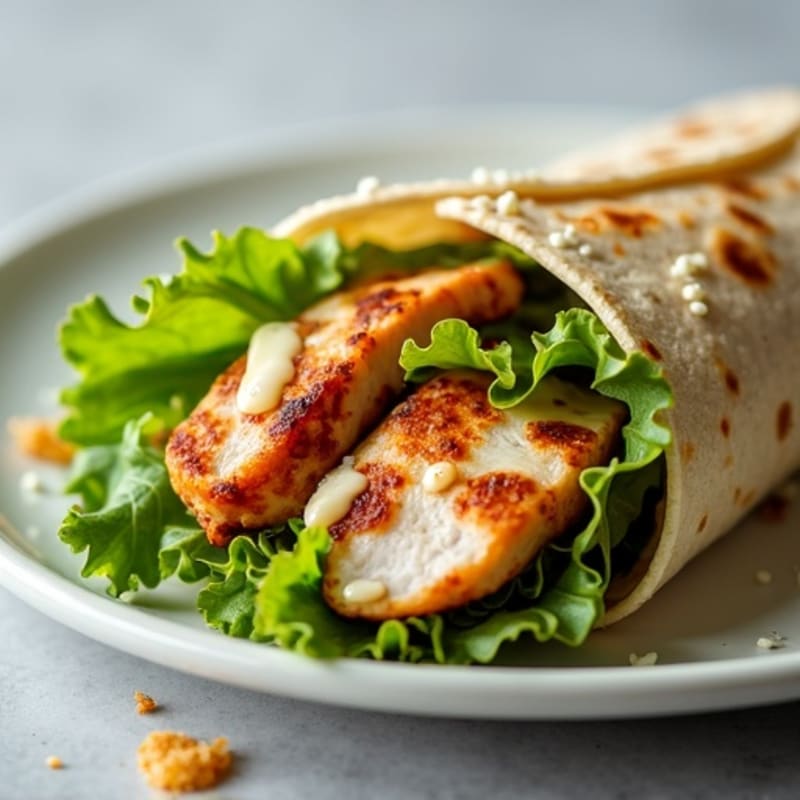 Crispy Grilled Chicken Caesar Wrap