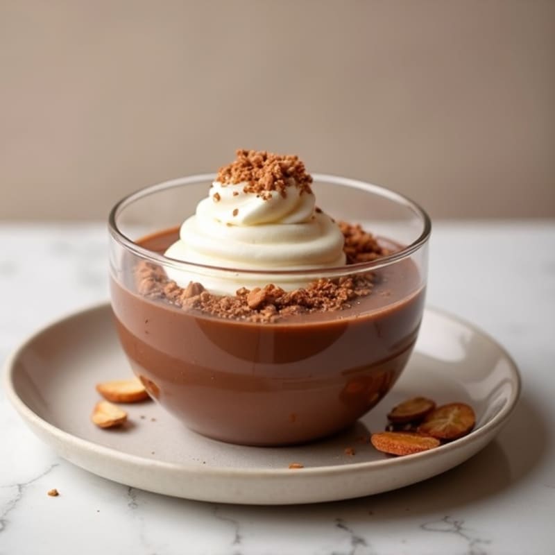 Silky Chocolate Protein Pudding with Almond Butter Swirl