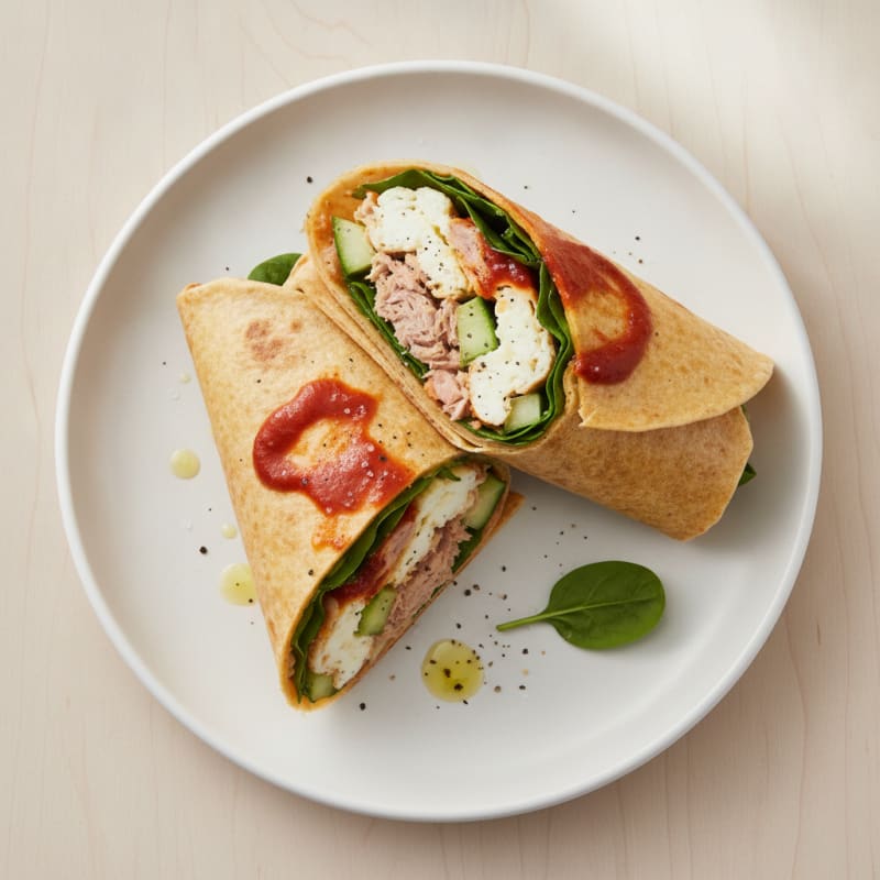 Spicy Tuna and Egg White Wrap