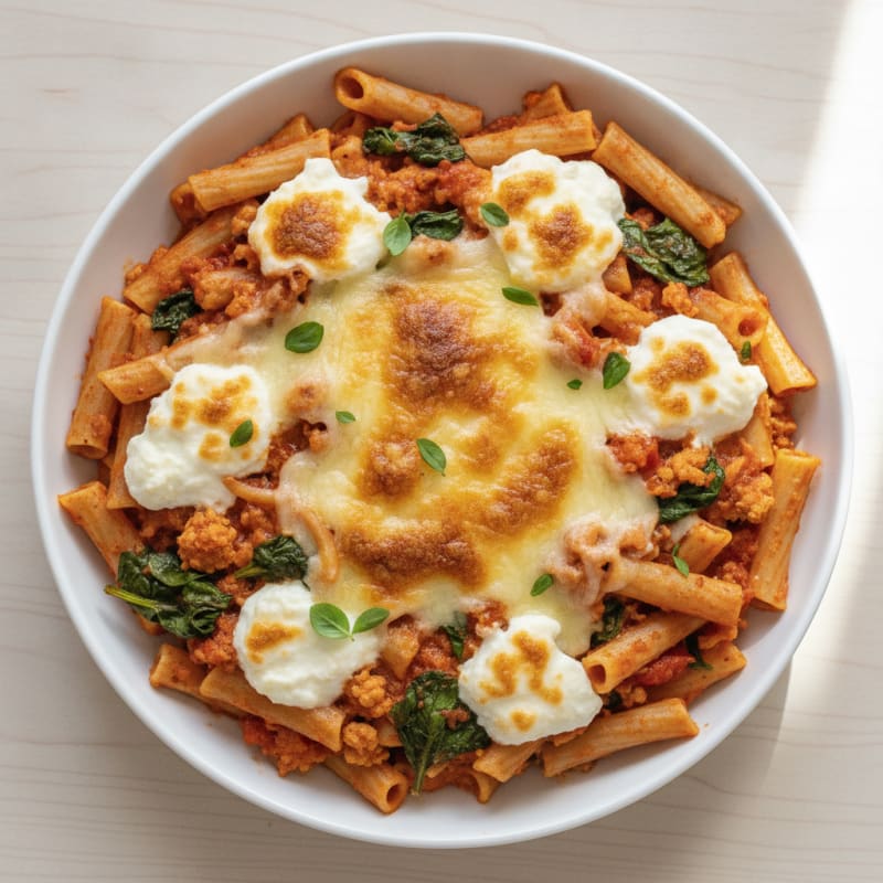 Classic Baked Ziti with Ricotta