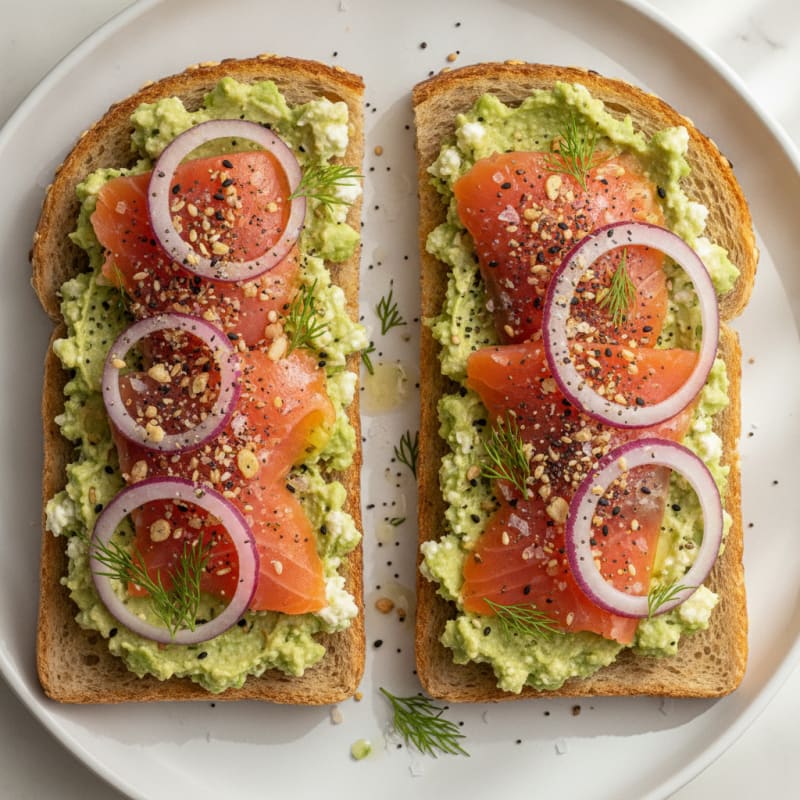 Avocado Toast with Everything Bagel Seasoning