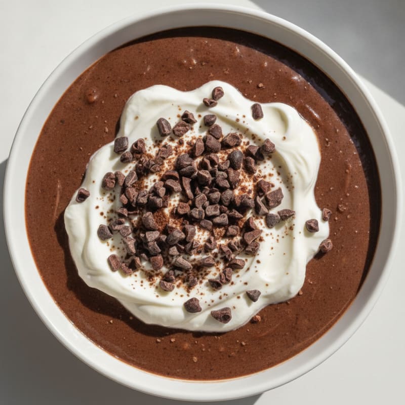 Silky Chocolate Protein Pudding with Greek Yogurt