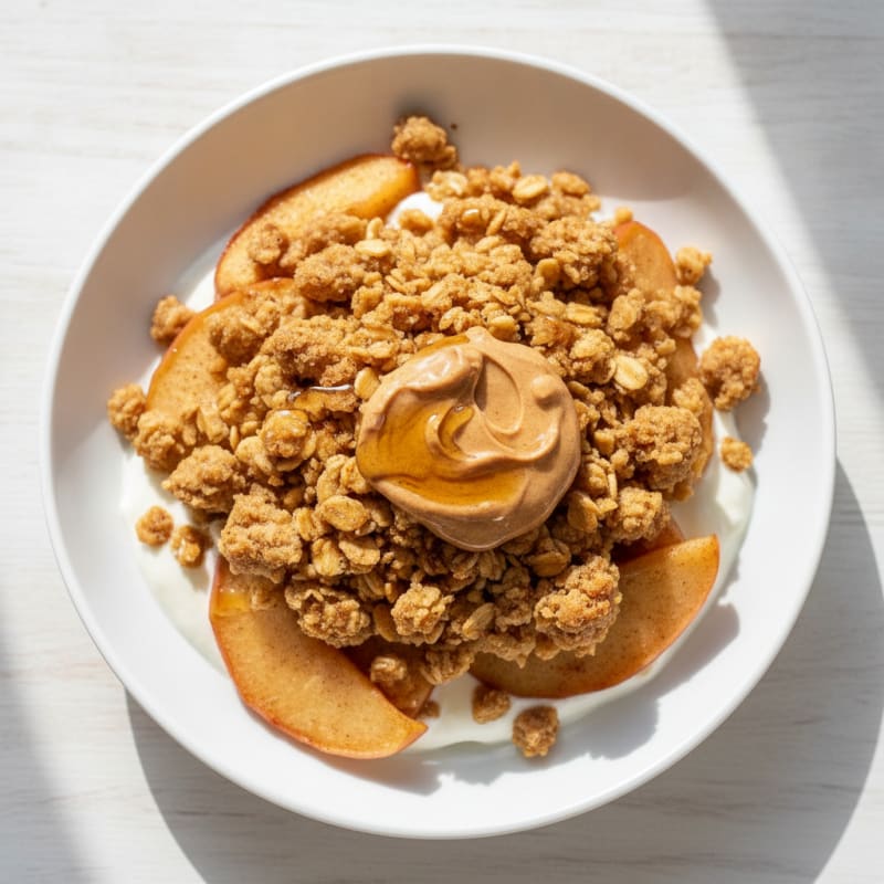 Baked Apple Crumble with Oat Topping