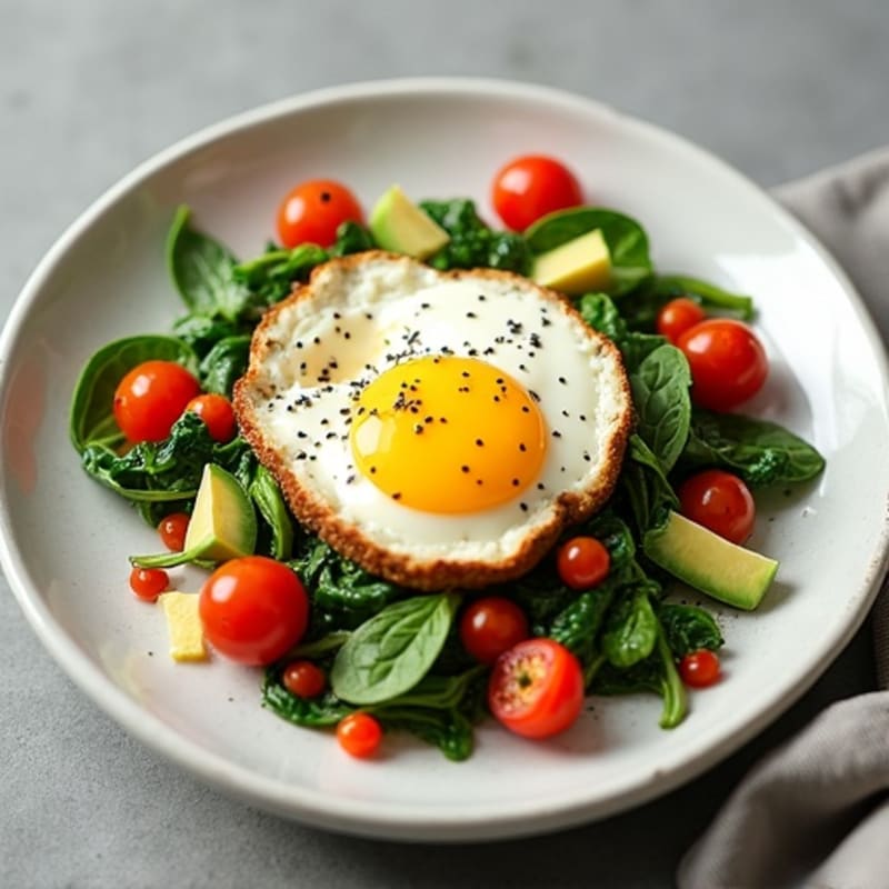 Egg White and Turkey Sausage Scramble with Spinach