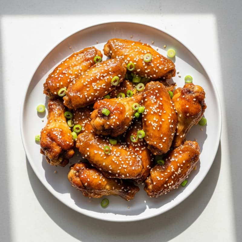 Crispy Honey-Garlic Chicken Wings