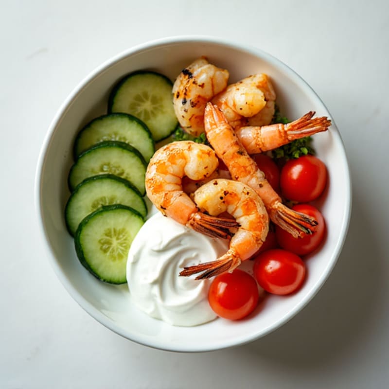 Grilled Shrimp and Greek Yogurt Bowl