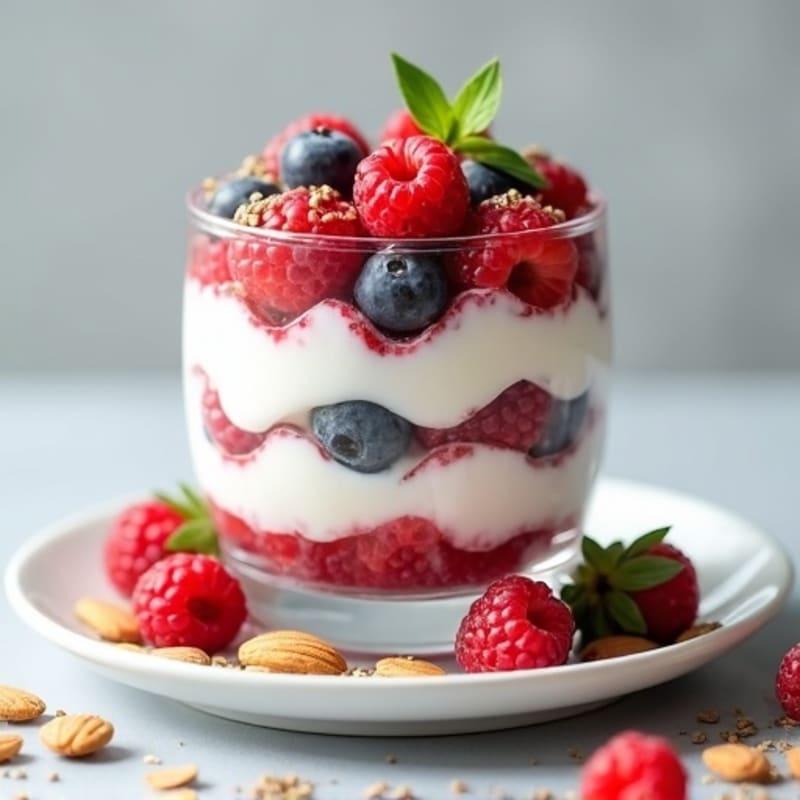 Creamy Greek Yogurt Protein Parfait with Mixed Berries