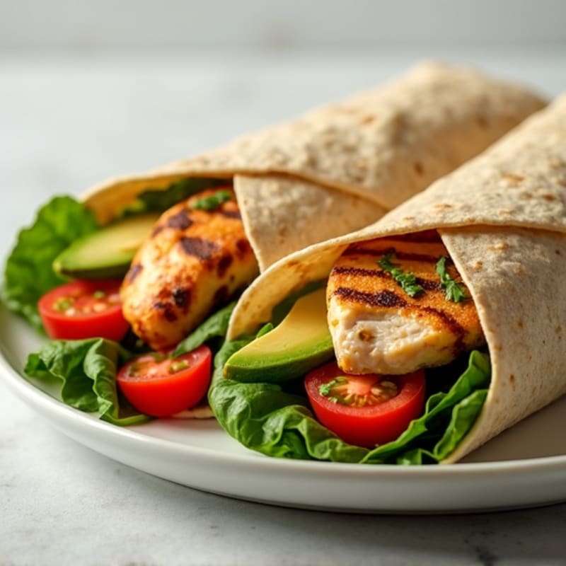 Grilled Chicken and Fresh Veggie Wrap