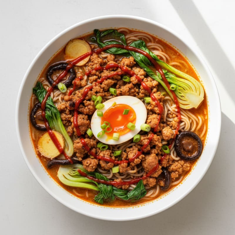 Sriracha Pork Ramen Soup