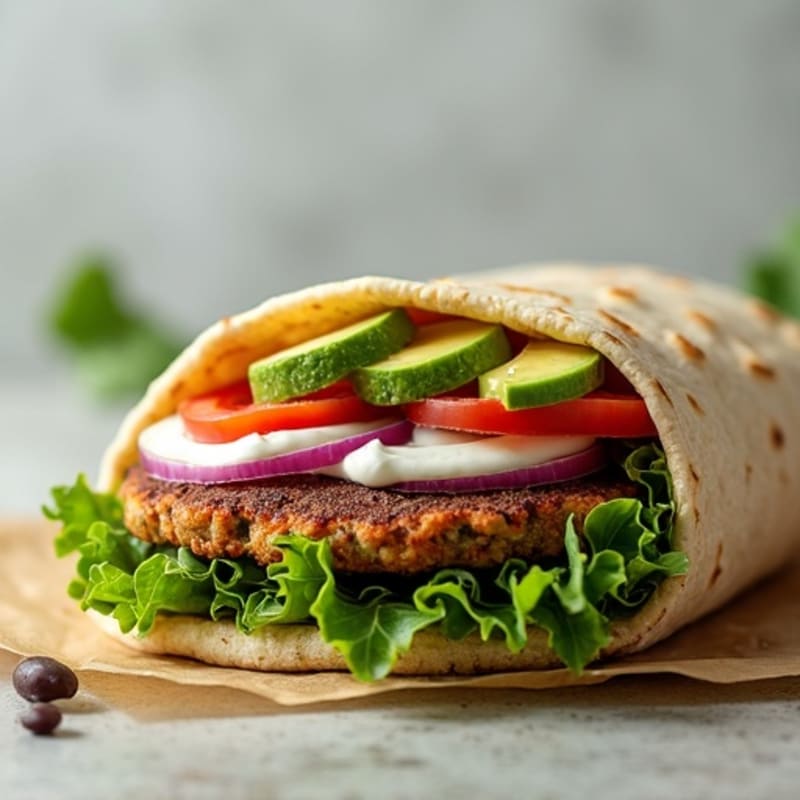 Loaded Veggie Burger Wrap