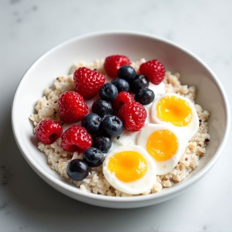 Protein-Packed Egg White Oatmeal with Berries