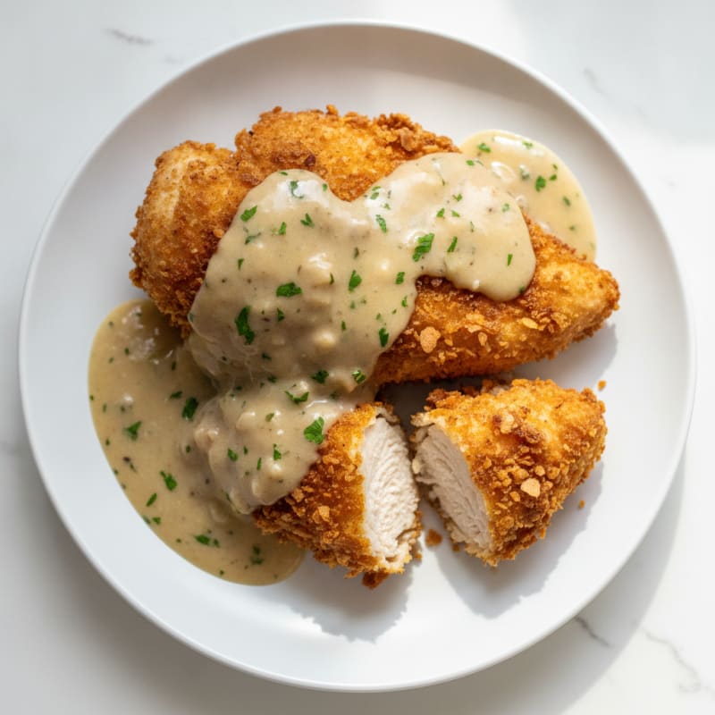 Buttermilk Fried Chicken with Creamy Gravy