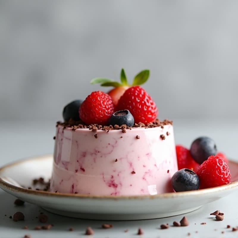 Silky Greek Yogurt Protein Mousse with Mixed Berries