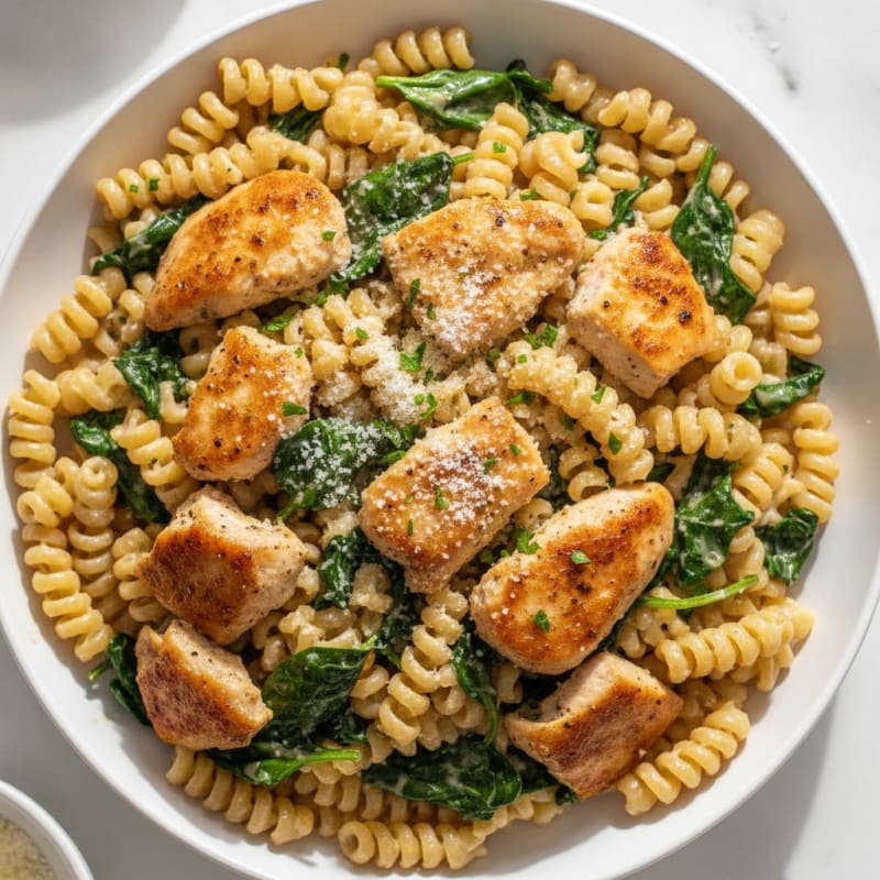 Garlic Parmesan Chicken Alfredo Pasta