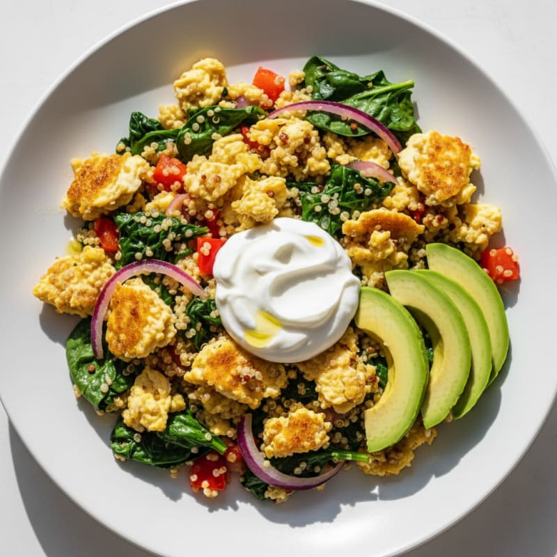 Egg and Vegetable Scramble with Quinoa
