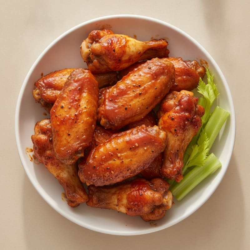Spicy BBQ Glazed Chicken Wings