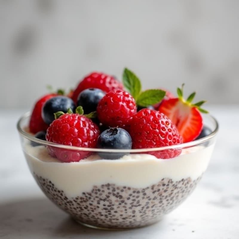 Creamy Vanilla Berry Chia Pudding Bowl