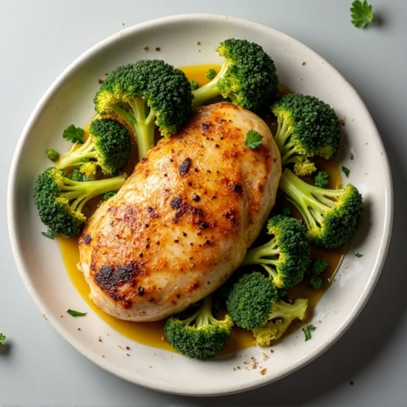 Sheet Pan Roasted Chicken and Broccoli