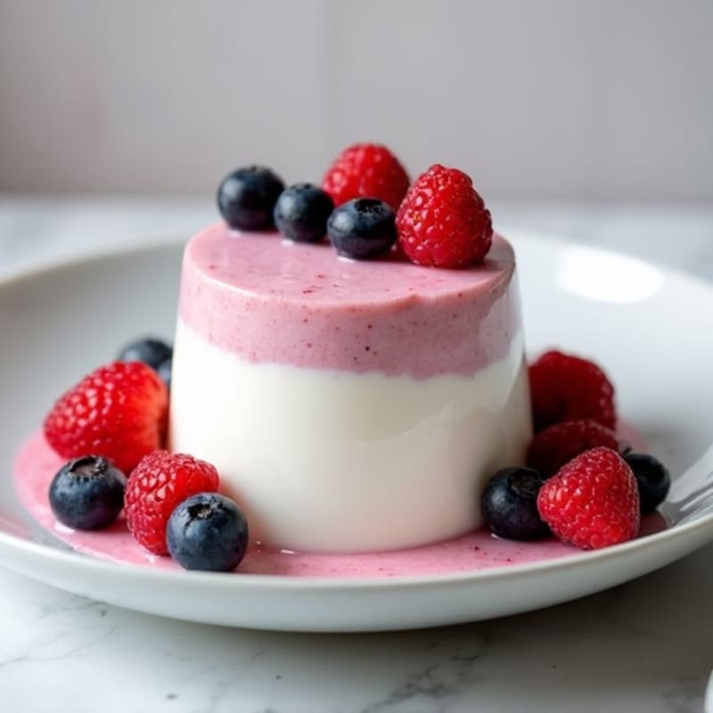 Silky Greek Yogurt Protein Pudding with Mixed Berries