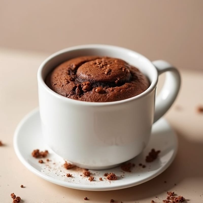 Healthy Fluffy Chocolate Protein Mug Cake