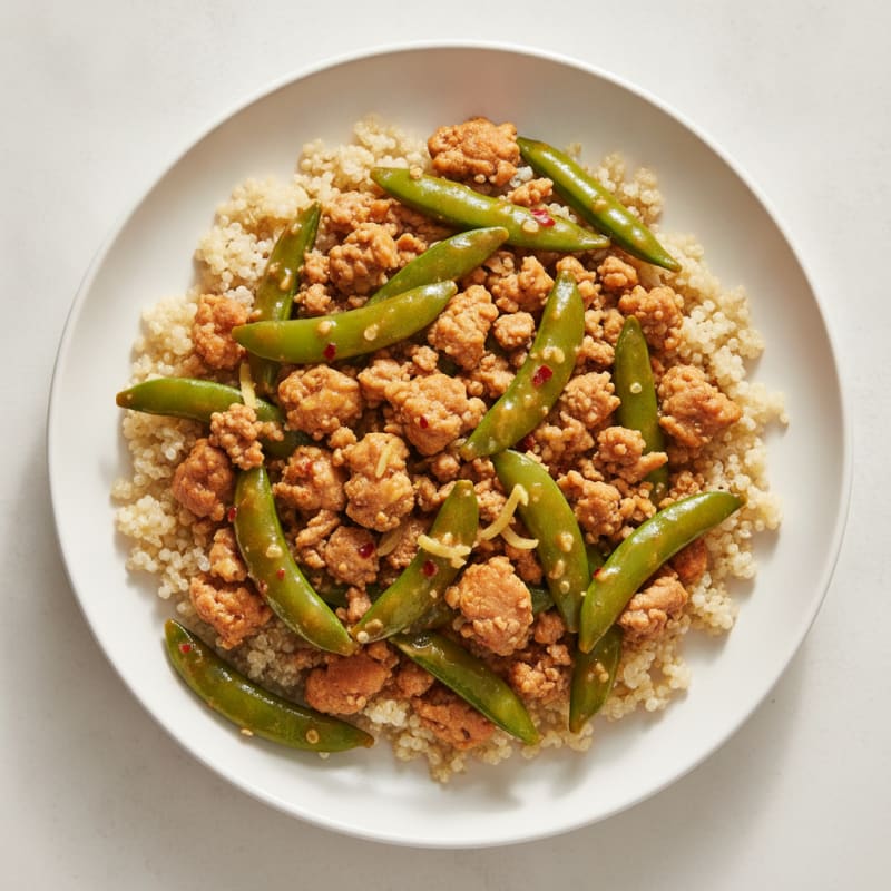 Spicy Soy-Ginger Ground Turkey Stir-Fry