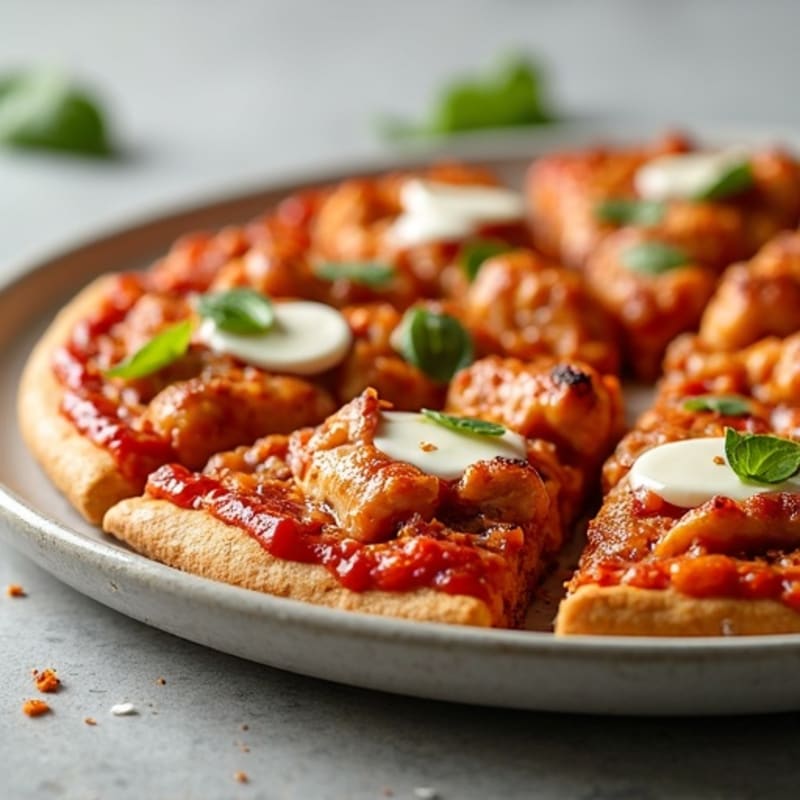 Crispy High-Protein BBQ Chicken Pizza