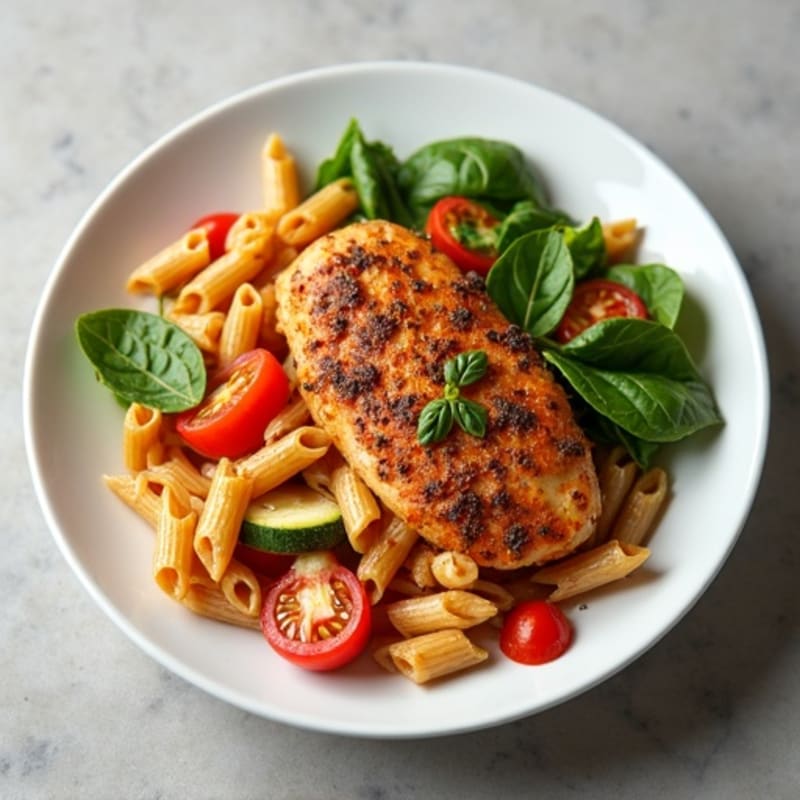 Spicy Cajun Chicken and Veggie Pasta