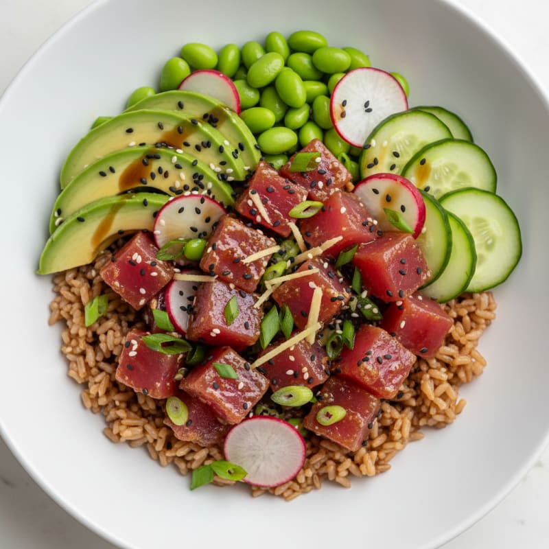 Ahi Tuna Hawaiian Poke Bowl
