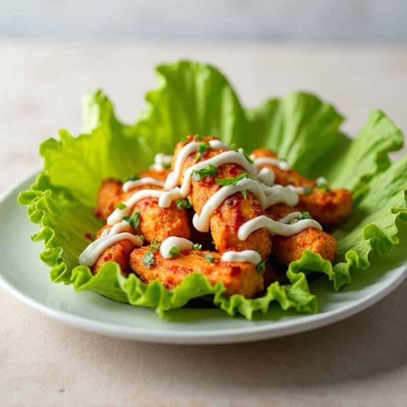 Spicy Buffalo Ranch Chicken Lettuce Wrap