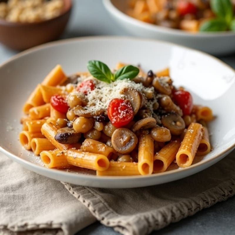 Hearty Mushroom Ragu with Whole Wheat Penne