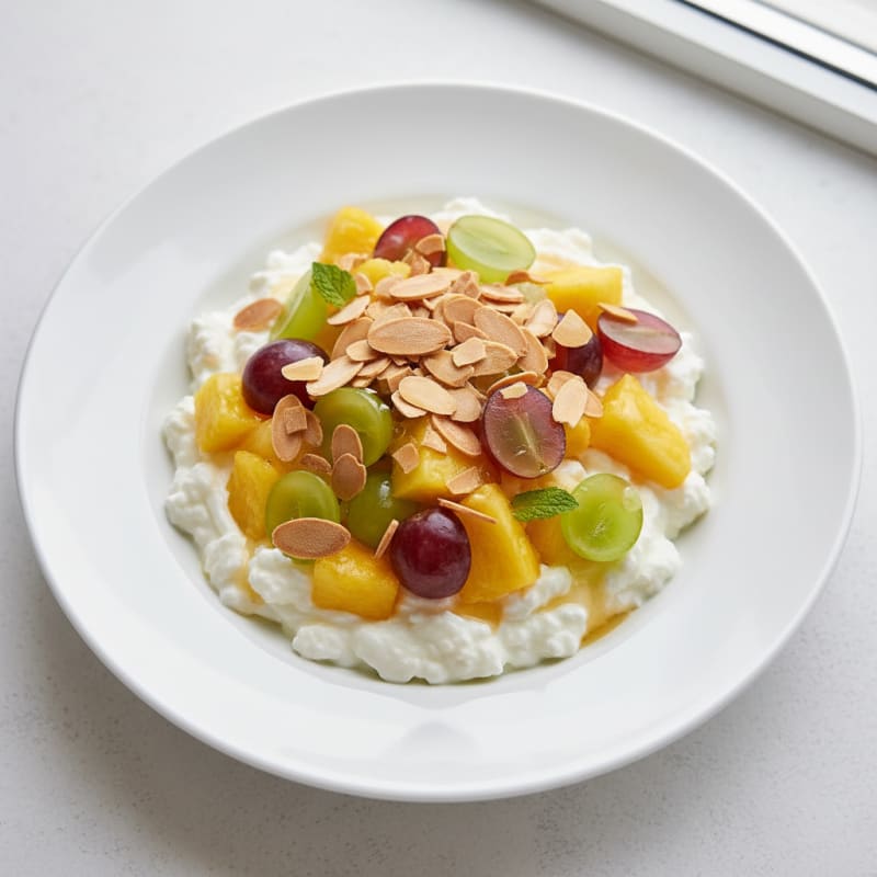 Protein Greek Yogurt Parfait with Pineapple and Grapes