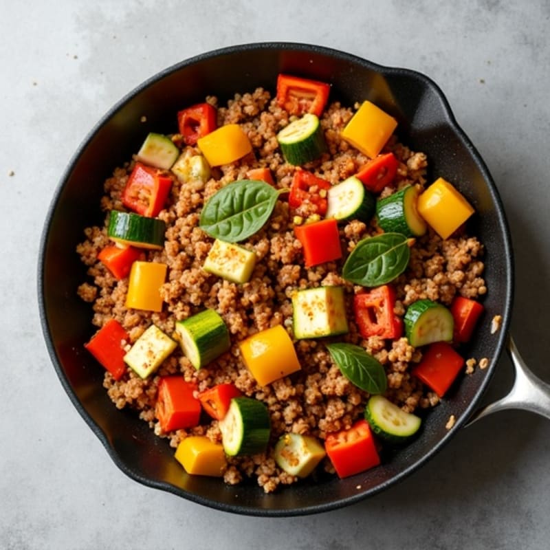 Savory Ground Turkey and Vegetable Skillet