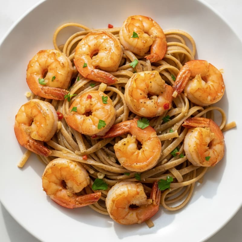 Garlic Butter Shrimp Scampi with Linguine
