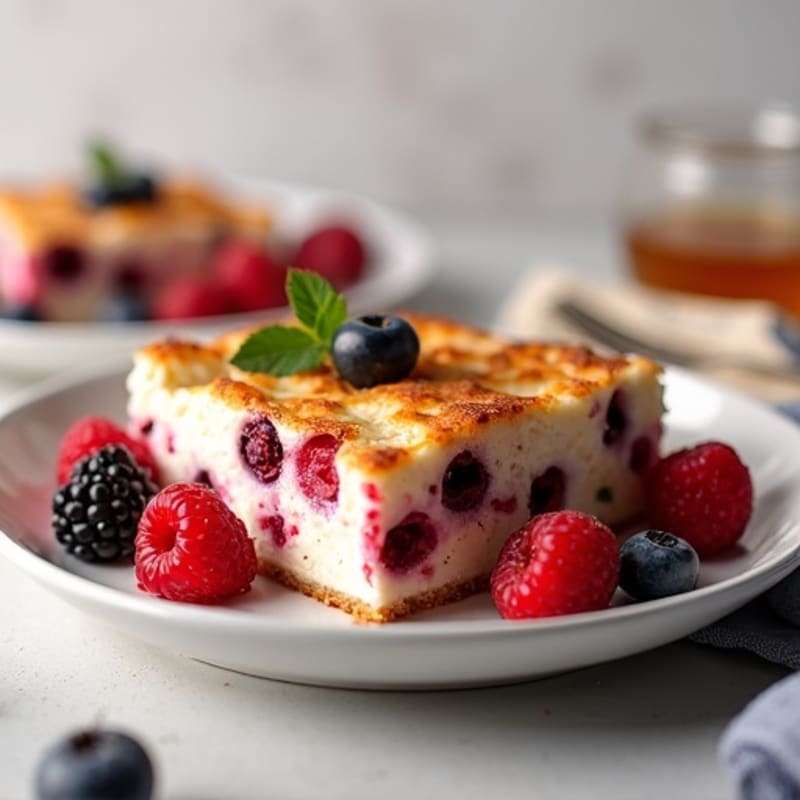 Sweet Cottage Cheese Baked with Berries