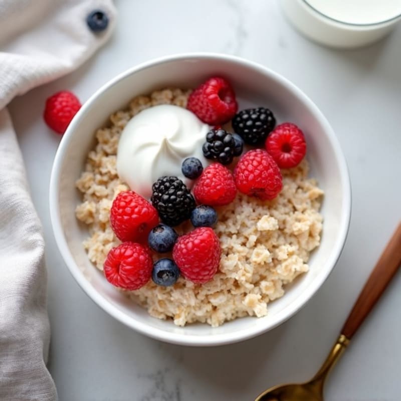 Creamy Coconut Berry Steel Cut Oats