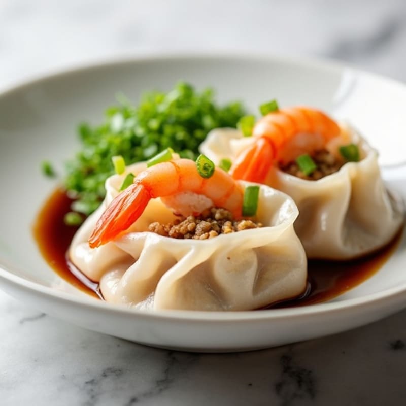 Lean Ground Pork and Fresh Shrimp Steamed Dumplings