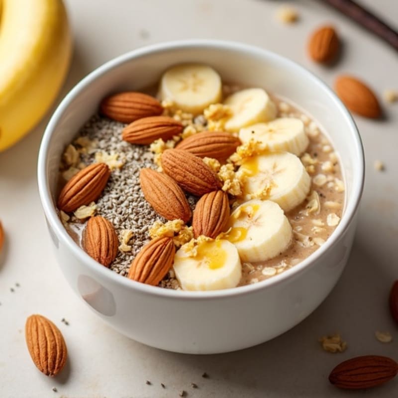 Protein-Packed Vanilla Almond Oatmeal Bowl