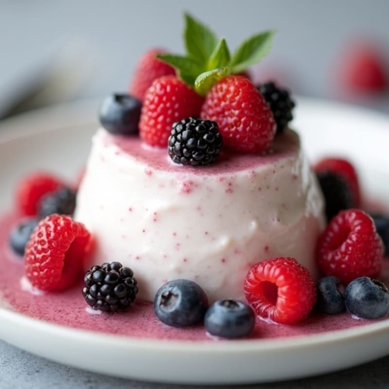 Creamy Greek Yogurt Protein Mousse with Mixed Berries