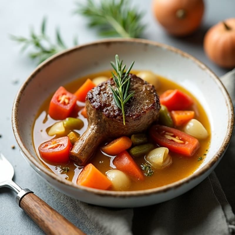 Slow-Cooked Rosemary Garlic Lamb Shank Stew