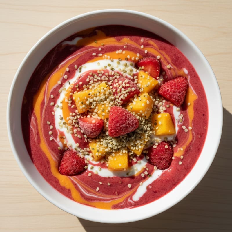 Strawberry Mango Protein Smoothie