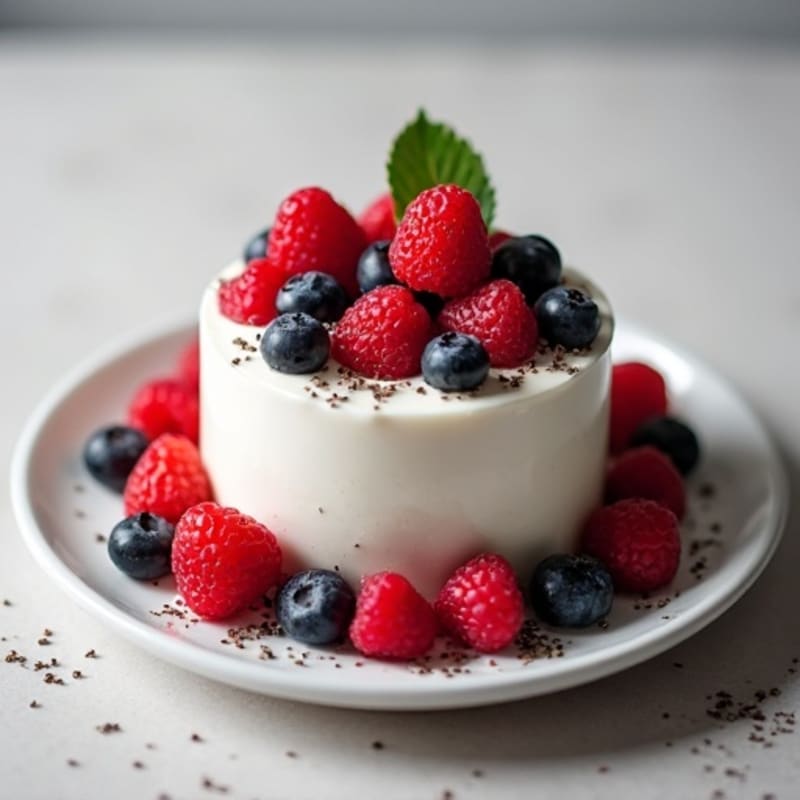 Silky Greek Yogurt Protein Mousse with Mixed Berries