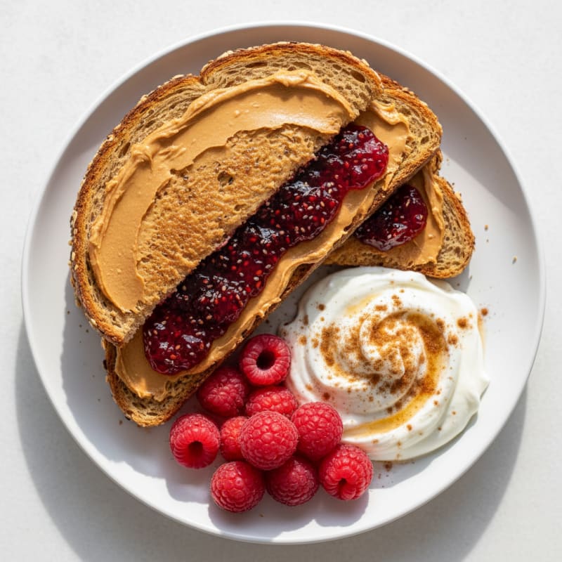 Creamy Protein PB&J Sandwich