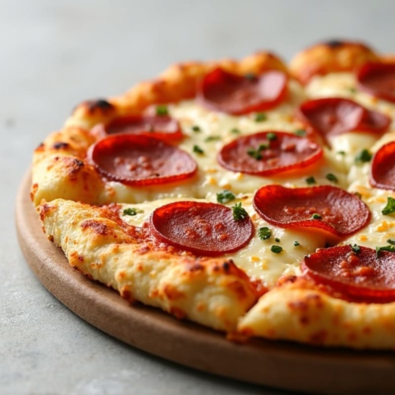 Crispy Cauliflower Crust Pizza with Turkey Pepperoni
