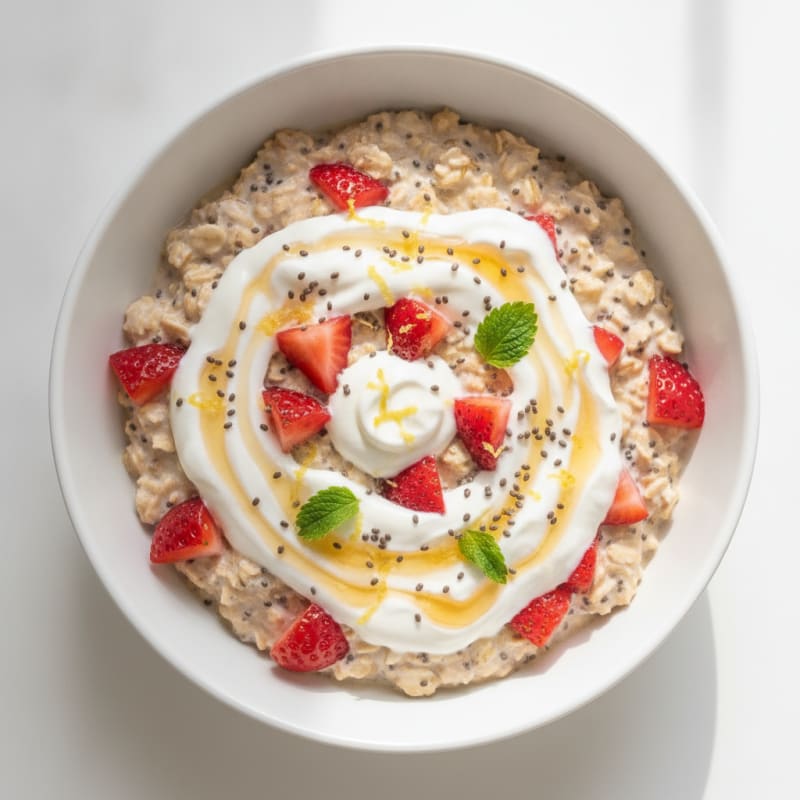 Strawberry Shortcake Overnight Oats