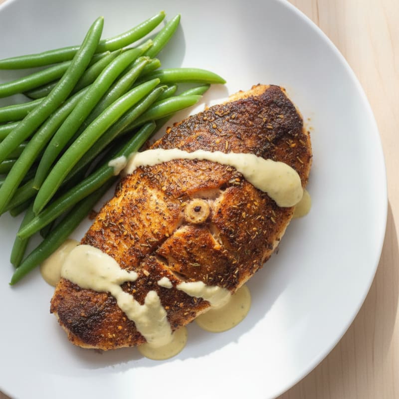 Cajun Blackened Catfish with Lemon Aioli