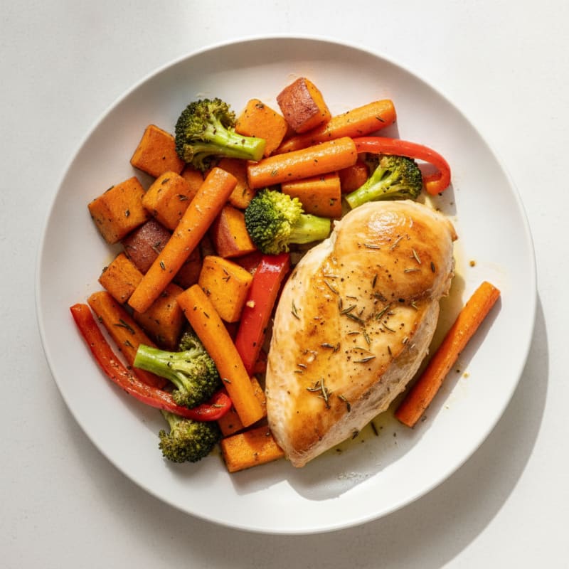 Herb-Roasted Chicken with Roasted Vegetables