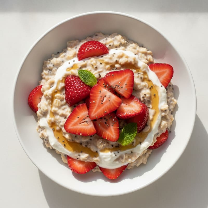 Strawberry Shortcake Overnight Oats