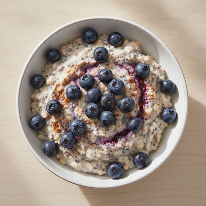 Blueberry Chia Overnight Oats